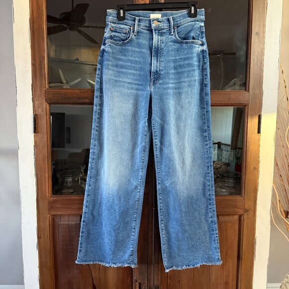 Mother The Maven High Rise Wide Leg Jeans, Bitchn - Picture 5 of 9